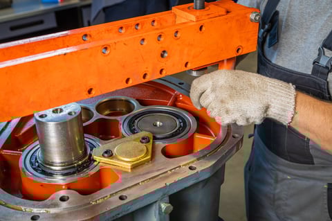 Ensamble de gearbox industrial