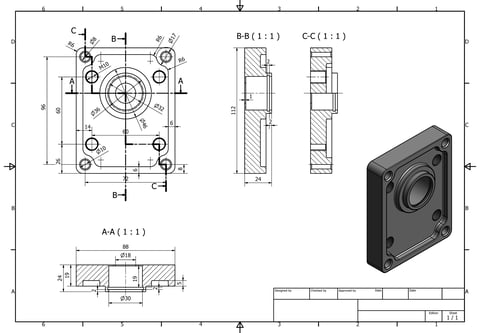 Planos técnicos de ingeniería